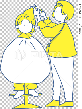 簡單插畫髮型 110492671