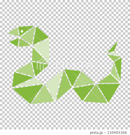 由三角形組成的蛇的插圖 110493168