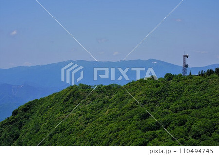 七ヶ岳山頂からの会津駒ヶ岳 七ヶ岳山頂からの会津駒ヶ岳 110494745