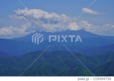 七ヶ岳山頂からの高原山 七ヶ岳山頂からの高原山 110494758