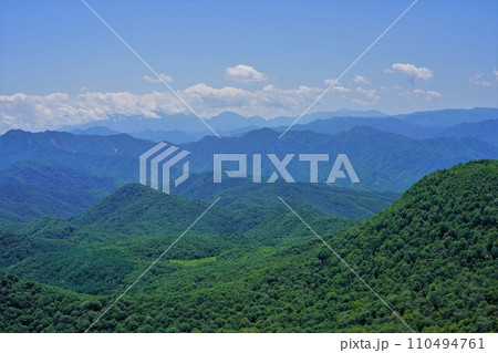 七ヶ岳山頂からの日光連山 七ヶ岳山頂からの日光連山 110494761