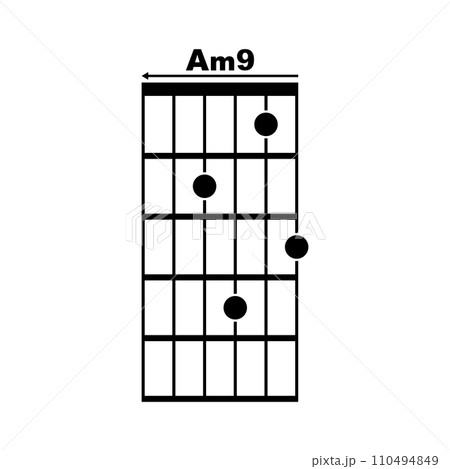 Am9 guitar chord iconのイラスト素材 [110494849] - PIXTA