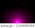 Digital generated abstract background with glowing purple circles background 110496094