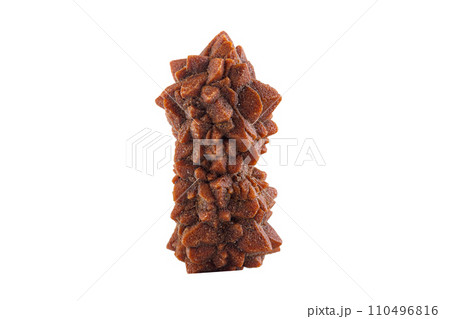 Macro mineral stone Ikaite on a white background 110496816
