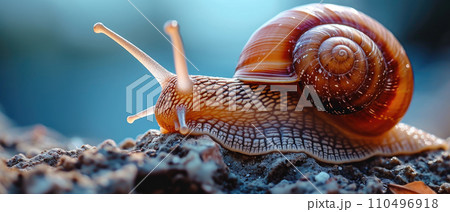 Close up Snail on nature background 110496918