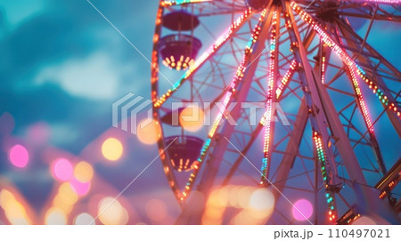 Ferris Wheel in Full Bloom 110497021