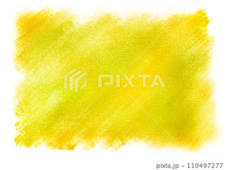 たんぽぽ色のパステルで描いた、花畑の手描きグラデーション 110497277