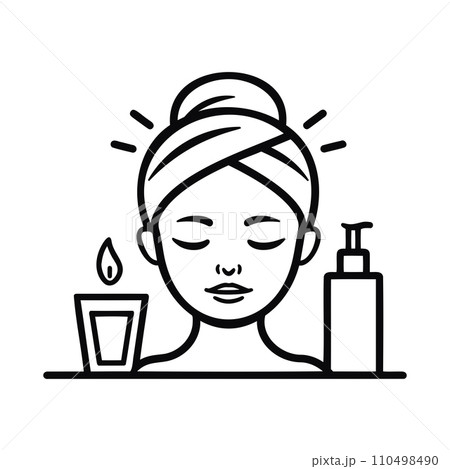 Spa and Beauty Line Vector Web Icon 110498490