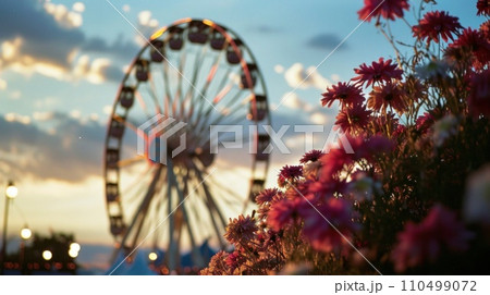 Ferris Wheel in Full Bloom 110499072