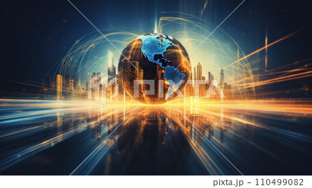 an image of an earth with graphs behind it an image of an earth with graphs behind it 110499082