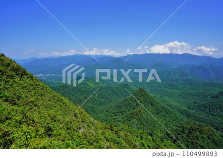 七ヶ岳山頂からの二岐山・那須連山・大左飛山 七ヶ岳山頂からの二岐山・那須連山・大左飛山 110499893