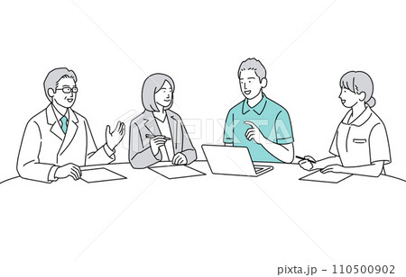 医療従事者 カンファレンスのイラスト 110500902