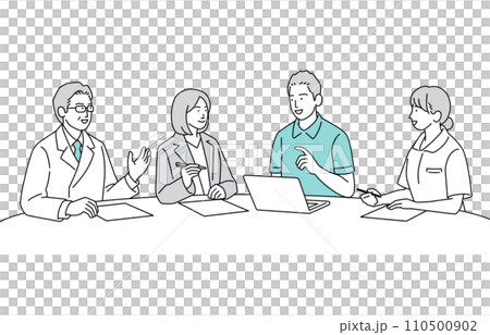 医療従事者 カンファレンスのイラスト 110500902