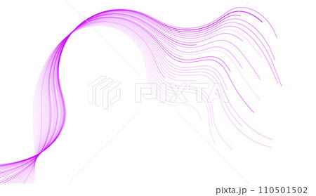Purple minimal wavy lines abstract futuristic tech background 110501502