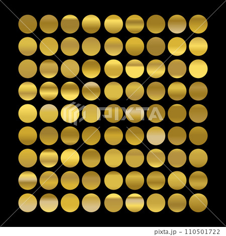 Metalic gradient collection with shiny rainbow hologram. Holographic foil texture, green, blue, yellow, pink gradation. Vector set for frame, ribbon, border, other design 110501722