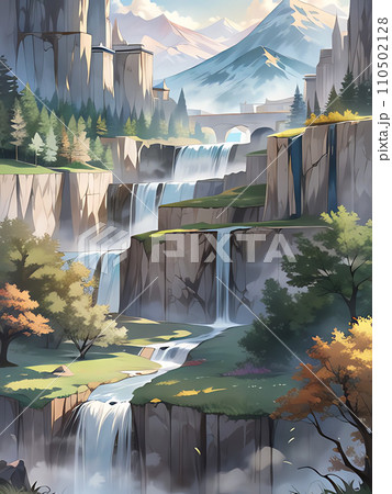 森の中の滝 110502128