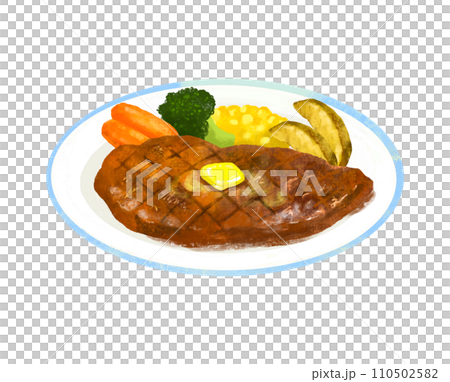 ステーキのイラスト　レストラン 110502582