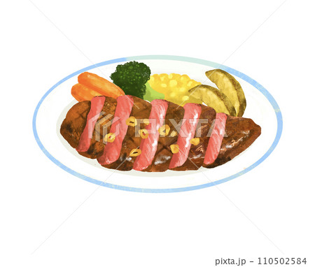 ステーキのイラスト　レストラン 110502584