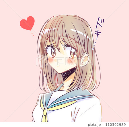 笑顔の女子学生　恋愛　金髪 110502989