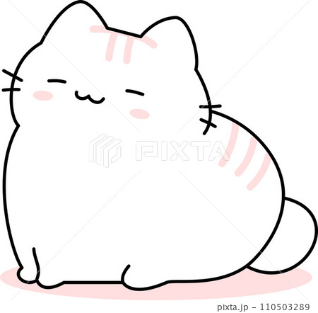 cute, chubby, pet, animal, cat, funny, adorable, happy, kitten, kitty, cartoon, background, beautiful, baby, fat, illustration, art, wallpaper, drawing, greeting, sweet, card, vector, kid, portrait, 110503289