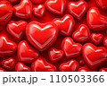 Abstract watercolor red, pink heart background. Concept love, valentine day greeting card. 110503366