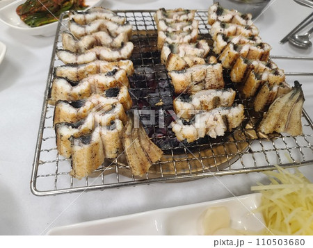 Korean food. Charcoal grilled eel 110503680