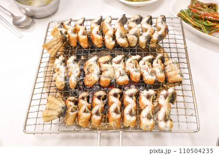 Korean food. Charcoal grilled eel 110504235