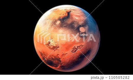 A glimpse of Mars, seen from space in close up 110505282