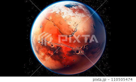 Red planet allure, A captivating view of Mars from space 110505474