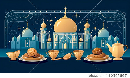 a radiant symbol of Ramadan Mubarak 110505697