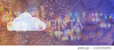 Modern cloud technology. Integrated digital web concept background 110505893
