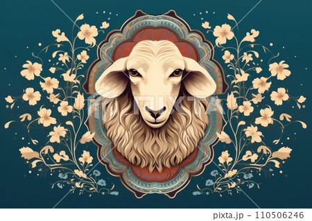 Sheep background for Eid aldha mubarak design Sheep background for Eid aldha mubarak design 110506246