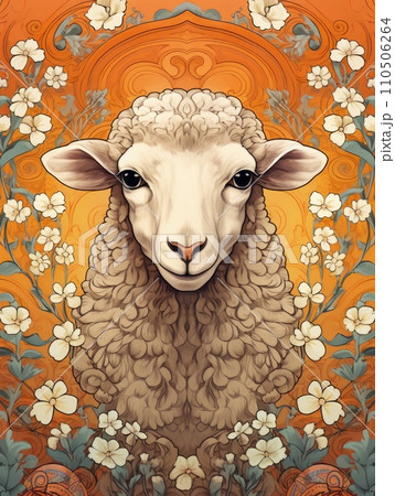 Sheep background for Eid aldha mubarak design Sheep background for Eid aldha mubarak design 110506264