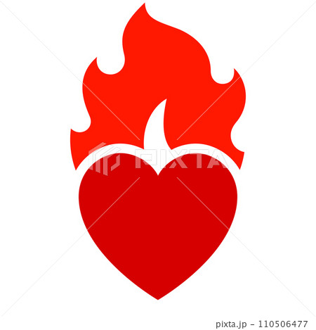 Fire flame, hot heart symbol, for logo brand name Fire flame, hot heart symbol, for logo brand name 110506477