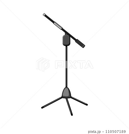 sound microphone stand cartoon vector illustration 110507189