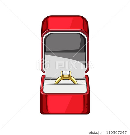 beautiful proposal ring box cartoon vector illustration beautiful proposal ring box cartoon vector illustration 110507247