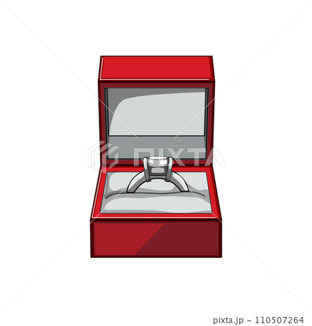diamond proposal ring box cartoon vector illustration diamond proposal ring box cartoon vector illustration 110507264