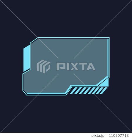 technology hud frame cartoon vector illustration 110507718