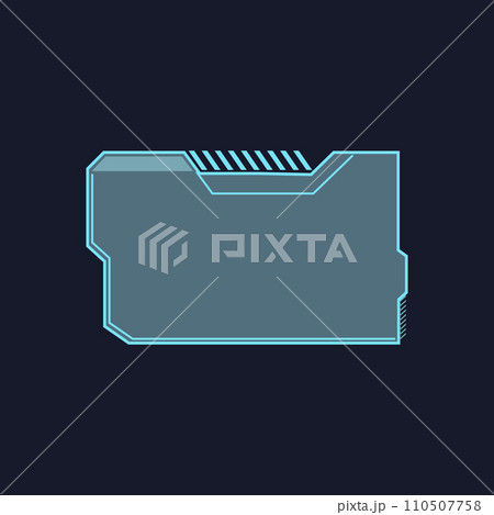 element hud frame cartoon vector illustration element hud frame cartoon vector illustration 110507758