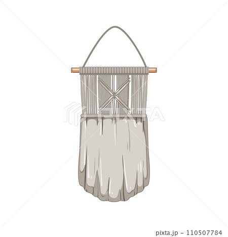 decoration macrame wall hanging cartoon vector illustration 110507784