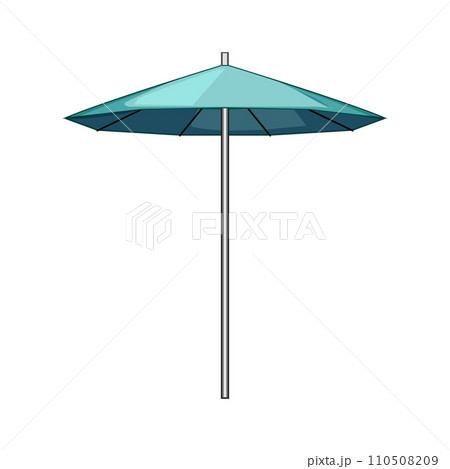 sun beach umbrella cartoon vector illustration 110508209