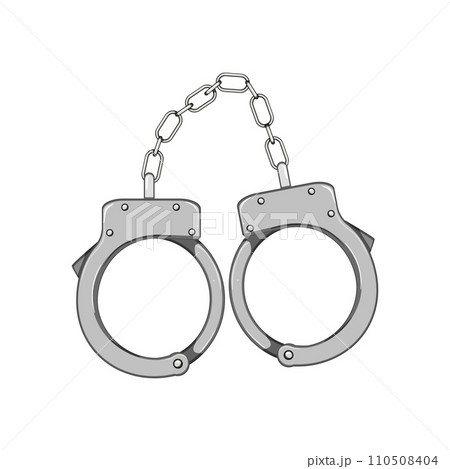 criminal handcuffs cartoon vector illustration 110508404