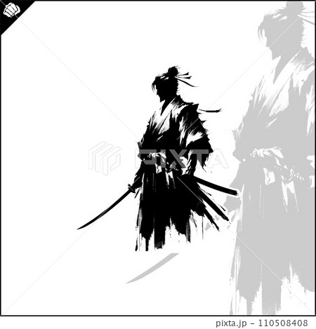 Samurai. Japan warrior whith katana sward. Samurai. Japan warrior whith katana sward. 110508408