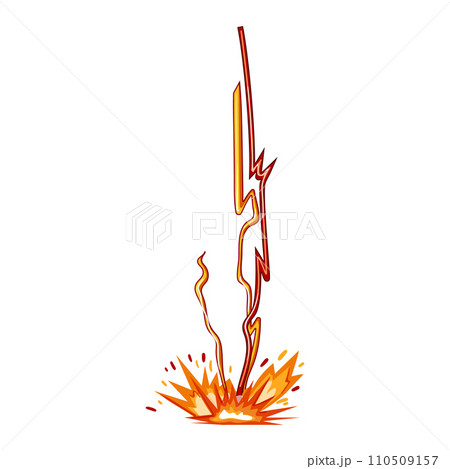 power lightning effect cartoon vector illustration 110509157
