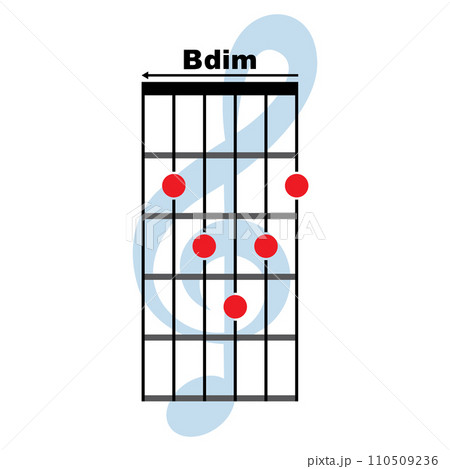 Bdim Guitar Chord Iconのイラスト素材 [110509236] - Pixta