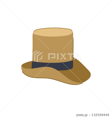 rich cylinder hat cartoon vector illustration 110509449