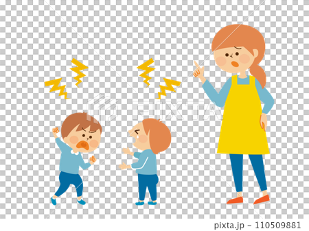 Children's fight illustration material Children's fight illustration material 110509881