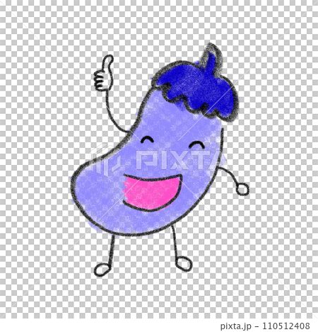 可愛的茄子角色 110512408