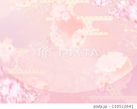 春をイメージした和風背景 110512641