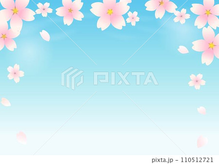 桜の花びらが散るフレーム 110512721